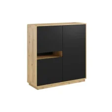 Wardrobe 3D ASTON taurus oak / black mat